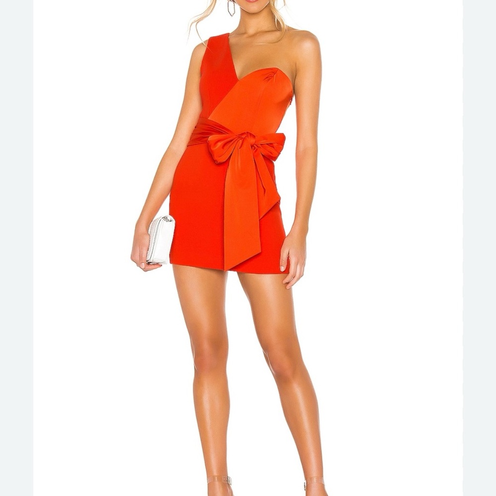 Elegant One-Shoulder Red Dress: WORN ONCE